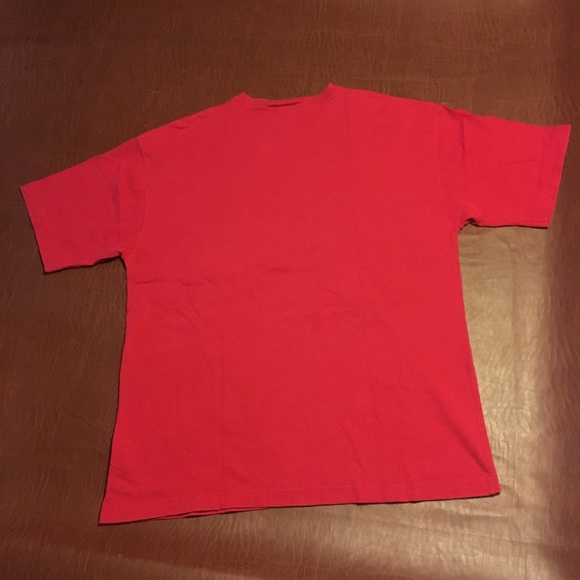 Vtg 90s Warner Bros Looney Tunes Pocket Tee Taz Bugs Red L - Picture 8 of 9